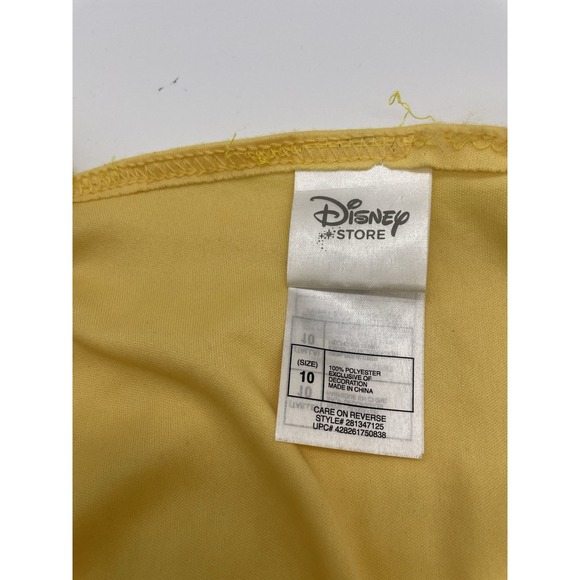 Disney Store Belle Size 10 Big Girls DELUXE Rose Ball Gown Dress Beauty & Beast - Picture 7 of 8